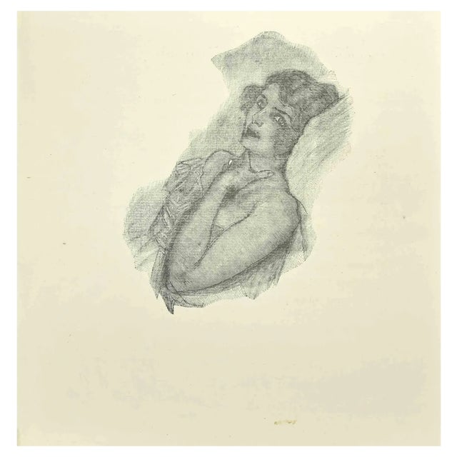 After Jean Paul Sauget, Woman, Lithograph, 1921 For Sale