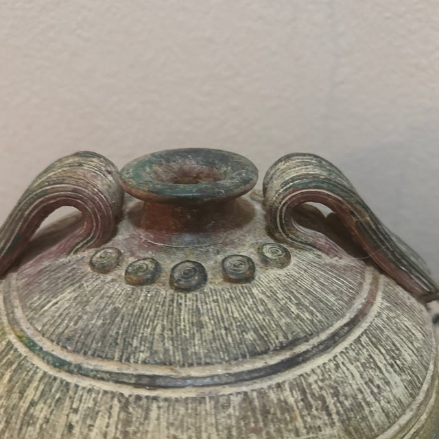 Vintage Rustic Hand-Finished Pottery Jar For Sale - Image 4 of 8