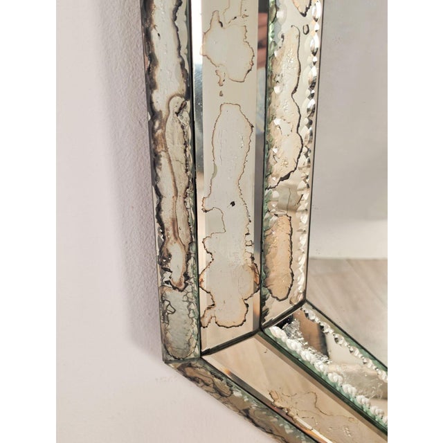Italian Octagonal Venetian Mirror, Italy Circa 1920 For Sale - Image 3 of 4