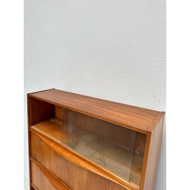 Vintage Walnut Cabinet by Franz Ehrlich for VEB Deutsche Werkstätten Hellerau, 1950s For Sale - Image 14 of 17