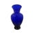 Glass vase decorated in shades of blue, height 36 cm. Italy, 20th century.