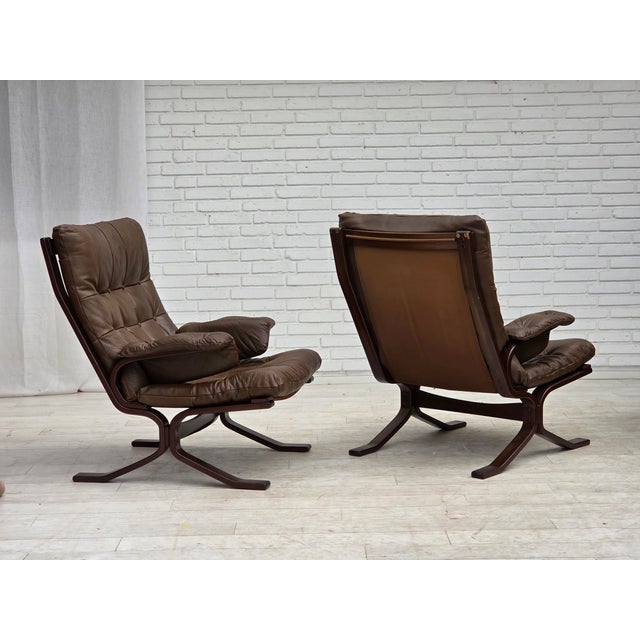 Scandinavian Armchair in Brown Leather, 1970s For Sale - Image 18 of 18