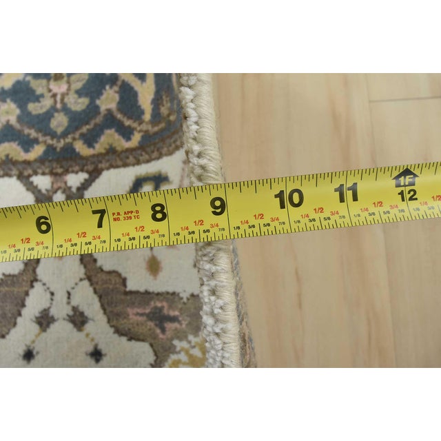 Oushak Rug 3’1” X 5’1” Ivory Wool Tribal Hand-Knotted Oriental Carpet For Sale - Image 9 of 11