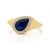 Vintage 1.5ct Pear Cut Blue Sapphire Diamond Ring 14k Yellow Gold Size 6 For Sale - Image 4 of 16