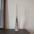 Vintage sculptural taper candle holder crafted from natural horn with silver tone metal detailing. The elongated, gently...