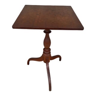 A Federal Birchwood Spider Leg Candlestand, New England, Circa 1800 For Sale