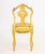 Wood Rococo Revival Yellow Damask Giltwood Side Chair For Sale - Image 7 of 7