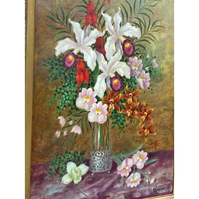 Late 19thC Cussenneers Floral Oil Painting Frame For Sale - Image 11 of 17