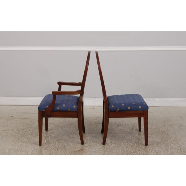 Wood Set of 8 Harden Cherry Balloon Back Dining Chairs For Sale - Image 7 of 18
