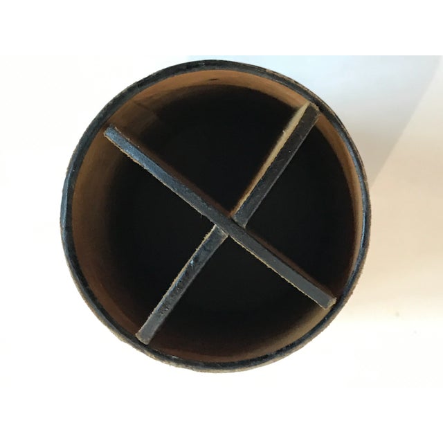 1960s Made in Italy Leather Box W/ Lid For Sale - Image 5 of 8