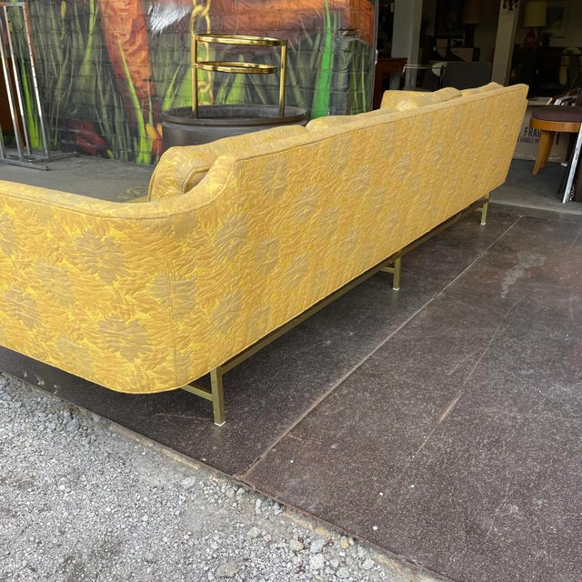 Mid Century Modern Erwin-Lambeth Brass Legged Sofa For Sale - Image 9 of 13