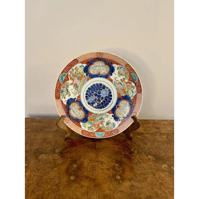 Antique Japanese Imari Porcelain Plate, 1900 For Sale - Image 6 of 6