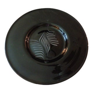 Large Black Italian Centerpiece Plate For Sale