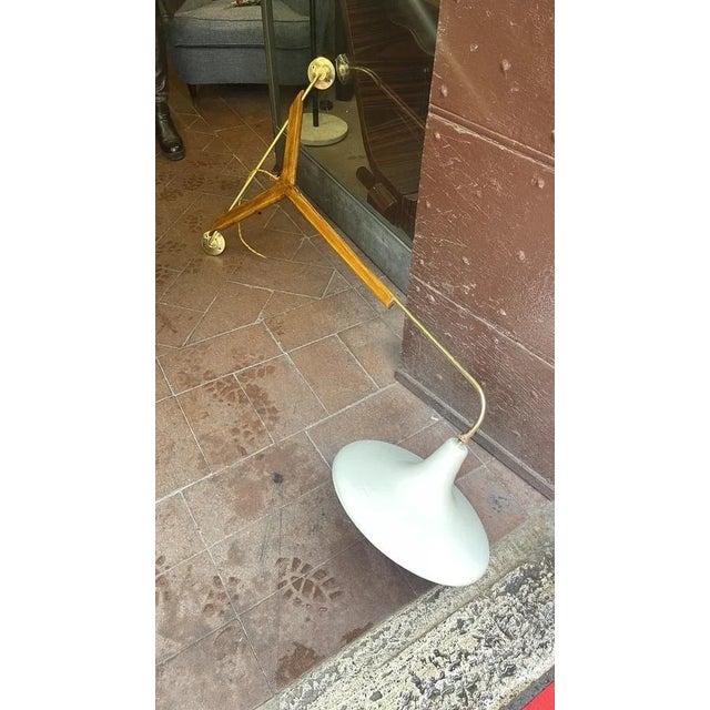 Wall Light in Wood and Brass from Stilnovo For Sale - Image 5 of 5