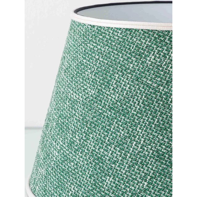 Metal Mid-Century Modern Spanish Revival Table Lamp in Punter Green and Black Ceramic, 1970s For Sale - Image 7 of 16