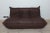 Dark Brown Leather Togo Lounge Chair, Corner and 2-Seat Sofa by Michel Ducaroy for Ligne Roset, Set of 3 For Sale - Image 13 of 16