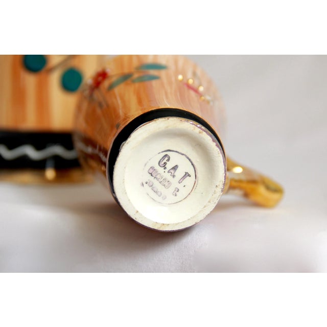 Mid-Century Ceramic Margherite Pitcher and Glasses, Italy, 1950s, Set of 5 For Sale - Image 12 of 13