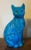 Mid-Century Chinese Export Monochrome Porcelain Turquoise Glaze Figure of a Cat For Sale - Image 12 of 18