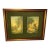 Vintage Hanging Art 2 Prints Green Velvet Florentine Style Gold Framed 10 X 13 Inches For Sale