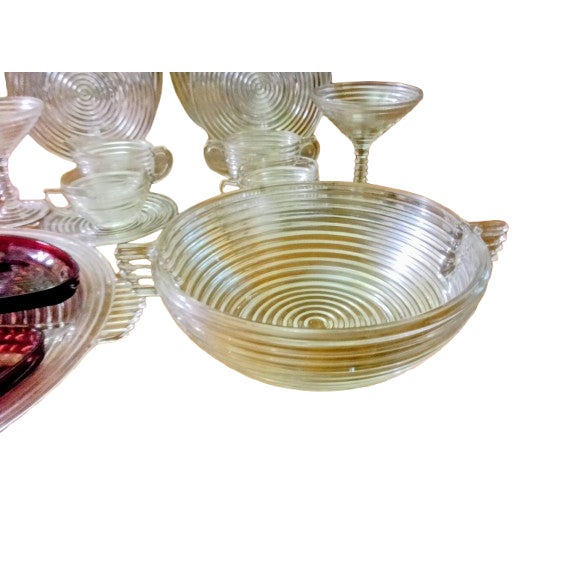 1930s Art Deco Manhattan Dinner Set for 2 - 14 pcs For Sale - Image 4 of 6