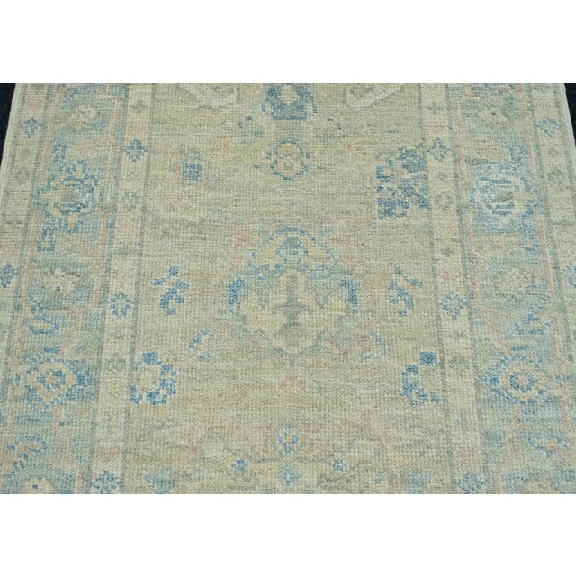 Turkish Oushak Runner Rug 3' x 14'6" #17920 For Sale - Image 4 of 8