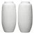 Op-Art Bisque Porcelain Vases with Crocodile Reptile Relief by Manfred Frey for AK Kaiser, 1960s, Set of 2 For Sale