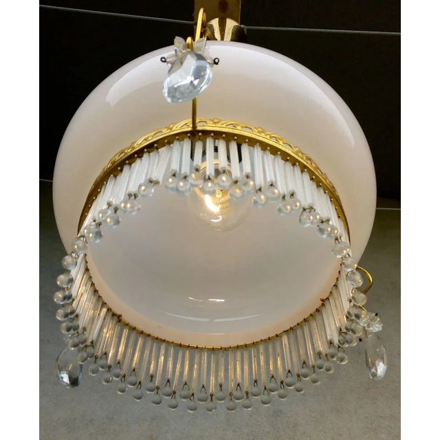 Gold Vintage Type 70 020/1 Chandelier from Železnobrodske sklo, 1990s For Sale - Image 8 of 10