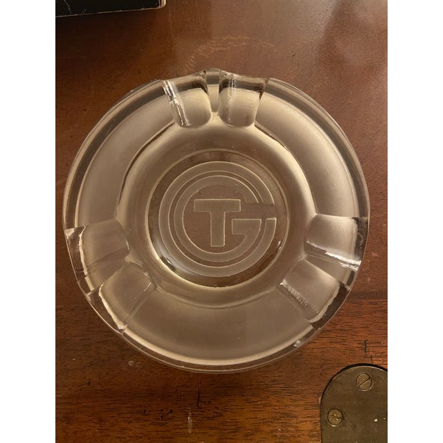 1930s Compagnie Generale Transatlantique Daum Art Deco Ashtray For Sale - Image 5 of 5