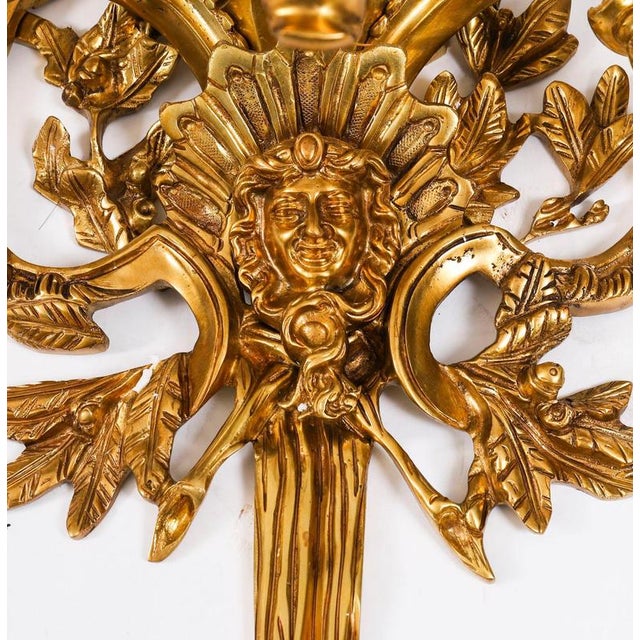 Empire Revival Ormolu Wall Lights, 20th Century, Set of 2 For Sale - Image 9 of 16