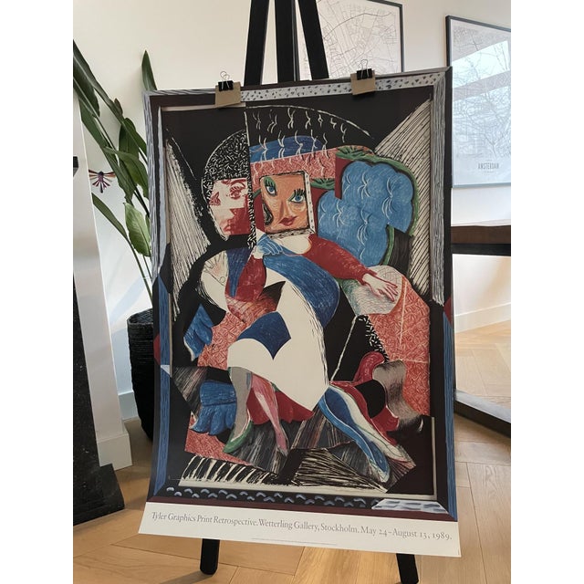 An Image of Celia Poster in the style of David Hockney, 1989, in Very Good conditions. Designed 1980 to 1989
