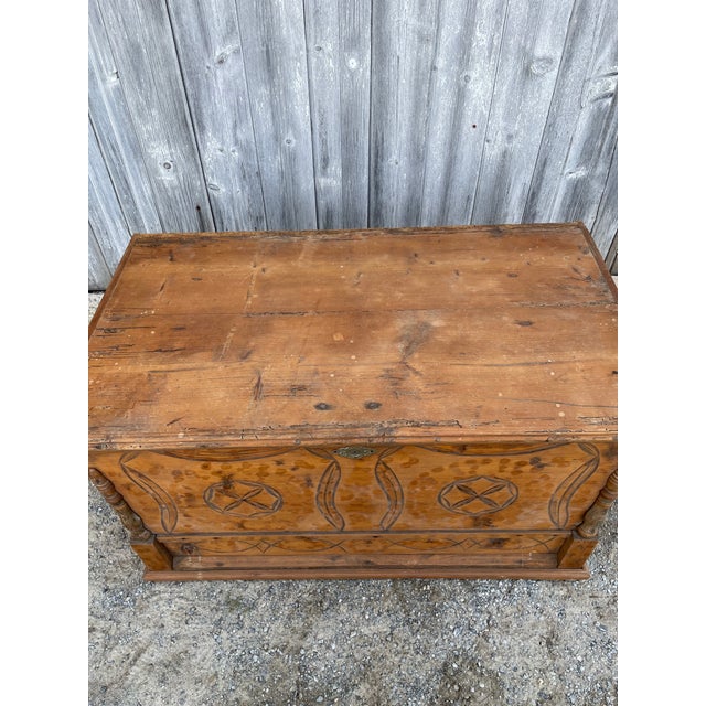 Wood Pine Blanket Chest For Sale - Image 7 of 12