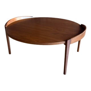 Mid-Century Modern Jens Risom Restored Walnut Coffee Table For Sale