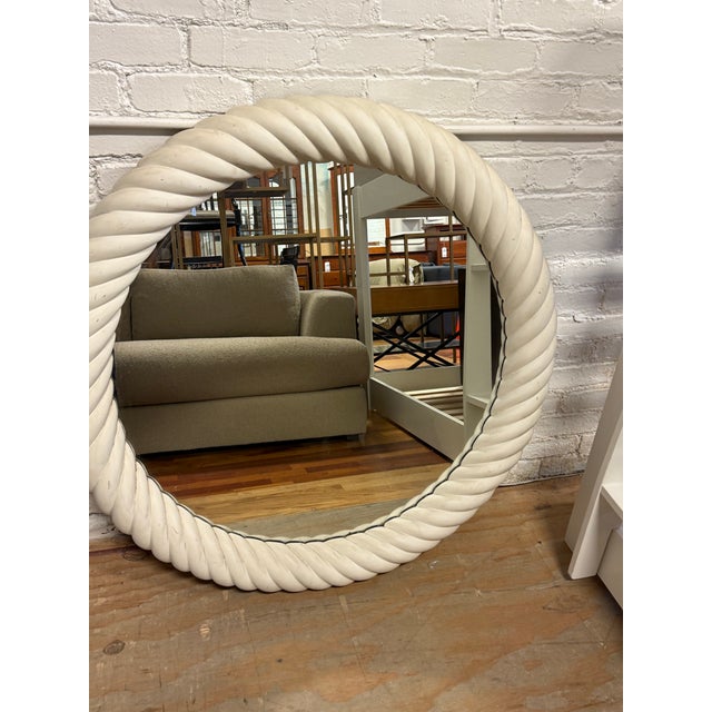 Wood Vintage Twist Wall Mirror For Sale - Image 7 of 12