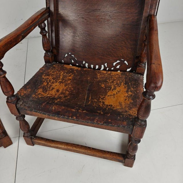 English Jacobean Monk Armchairs from F. Parker & Sons Ltd, Set of 2 For Sale - Image 12 of 17