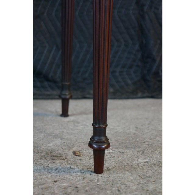 Antique Early 19th C. American Federal Mahogany Carved Work Table Nightstand For Sale - Image 4 of 17
