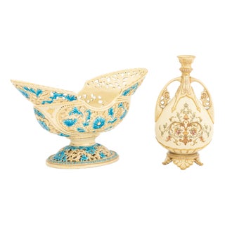 Art Nouveau Ceramic Vessels, 2 For Sale