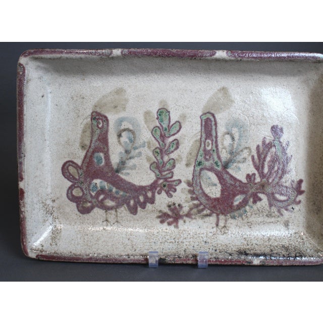 Ceramic Mid-Century French Ceramic Tray by Gustave Reynaud for Le Mûrier, 1960s For Sale - Image 7 of 13