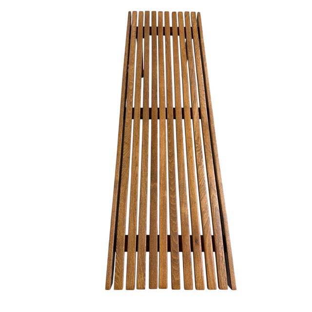 1960s Mid-Century Modern Walnut Slatted Coffee Table For Sale - Image 5 of 6