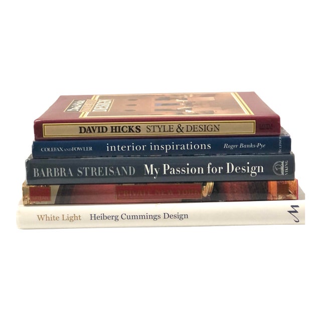 Curated Interior Decor Inspirated Books - Set of 5 For Sale