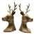 Mid-Century Brass Stag Head Bookends - Set of 2 For Sale