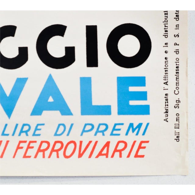 1937 Italian Carnival Poster - Viareggio Carnevale 1937 - Uberto Bonetti (1970's Re-Issue) For Sale - Image 4 of 4