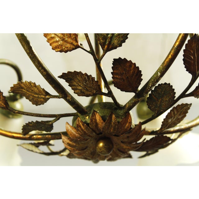 1980s Vintage Floral Pendant Light from w.müller-münchen 1980s For Sale - Image 5 of 10