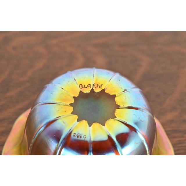Glass Steuben Aurene Iridescent Art Glass Finger Bowl For Sale - Image 7 of 9