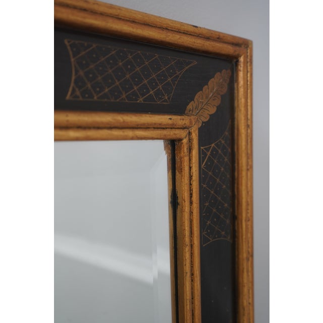 Black Friedman Brothers Black & Gold Chinoiserie Rectangular Wall Mirror For Sale - Image 8 of 11