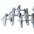 1990s Postmodern Brush Steel Airplane Fighter Plane Wall Sculpture by Artisan House For Sale - Image 5 of 11