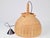 1970s Scandinavian Wicker Rattan and Pine Pendant Lamp, 1960s For Sale - Image 5 of 9
