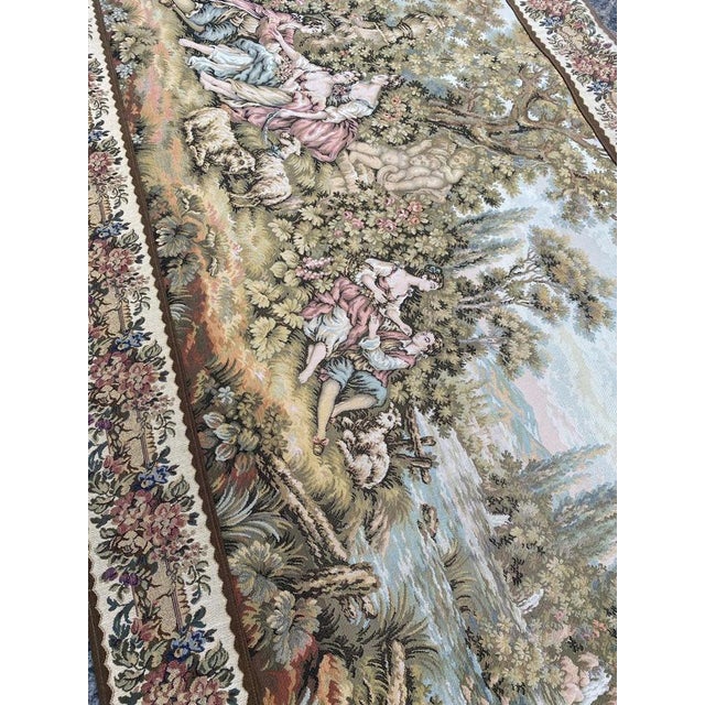 French Aubusson Jaquar Tapestry, 1980s For Sale - Image 12 of 17