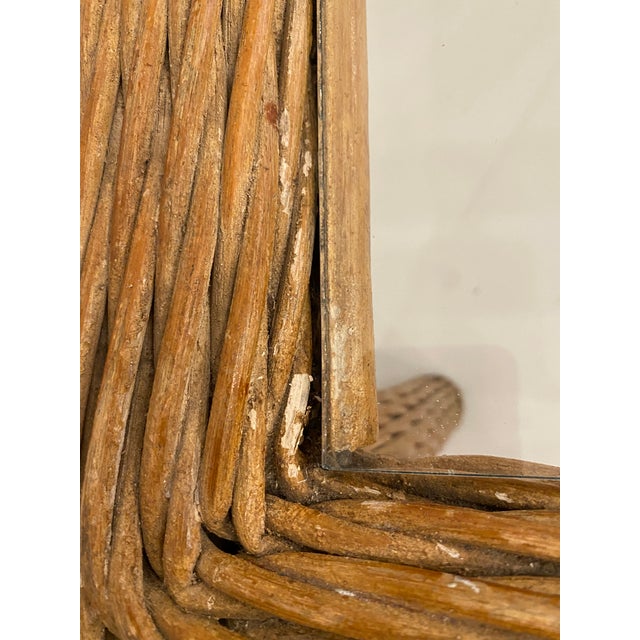 Relocation Super Sale! 1980s Twisted Rattan Modern Coastal Style Side Table For Sale - Image 10 of 11