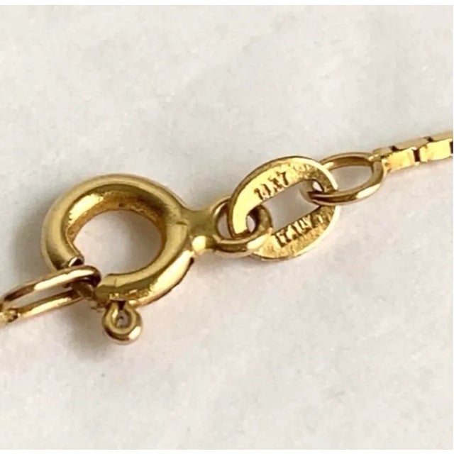 Metal 14k Gold Cameo Necklace Black Mother of Pearl Chain Womens Profile Victorian Style For Sale - Image 7 of 9