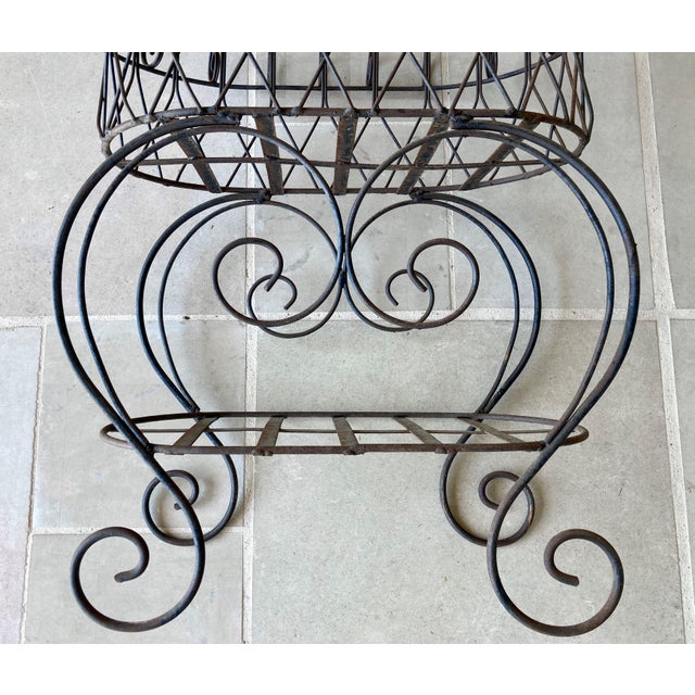 Late 20thCentury NicelySized TwoTier VictorianStyle Steel